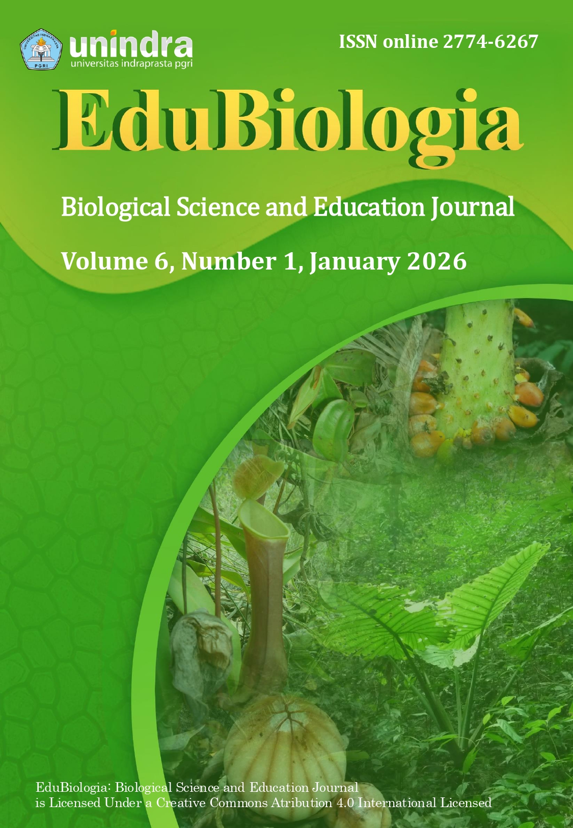 					View Vol. 6 No. 1 (2026): Edubiologia: Biological Science and Education Journal
				